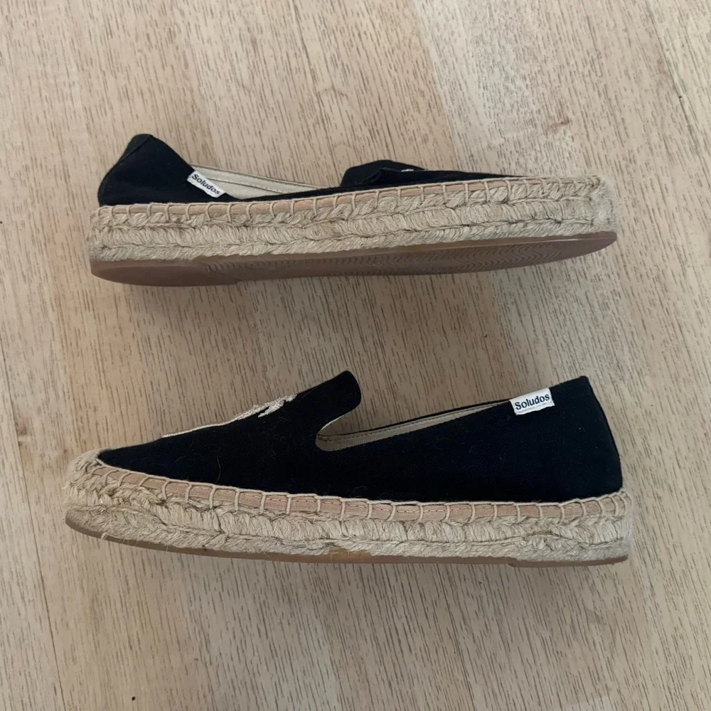 Soludos Black and White Espadrilles